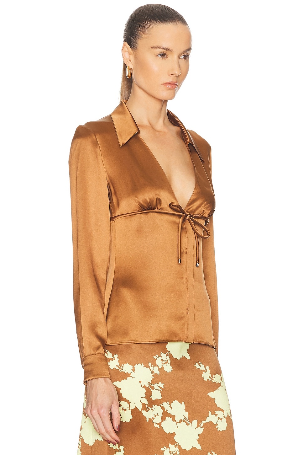 Tie Front Blouse - 2