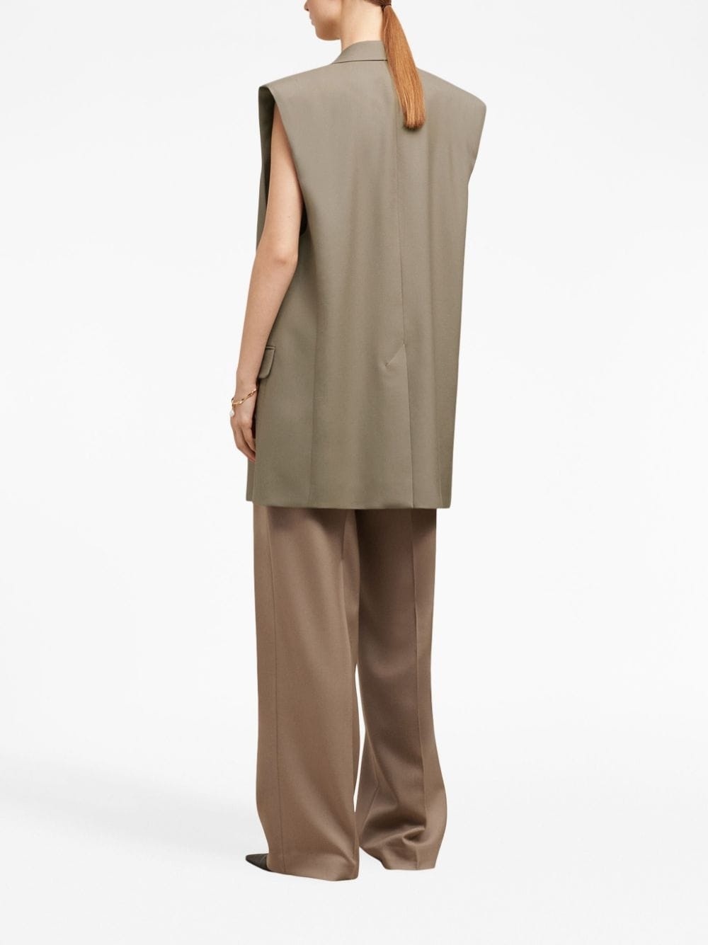 oversize virgin wool waistcoat - 5