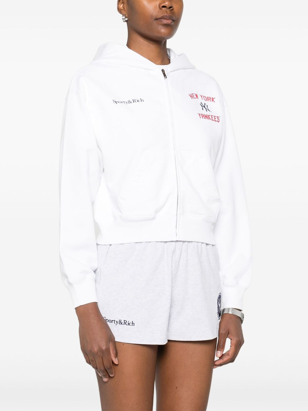 Homerun zip-up cropped hoodie - 3