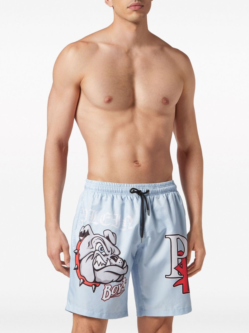 Bulldogs-print swim shorts 3