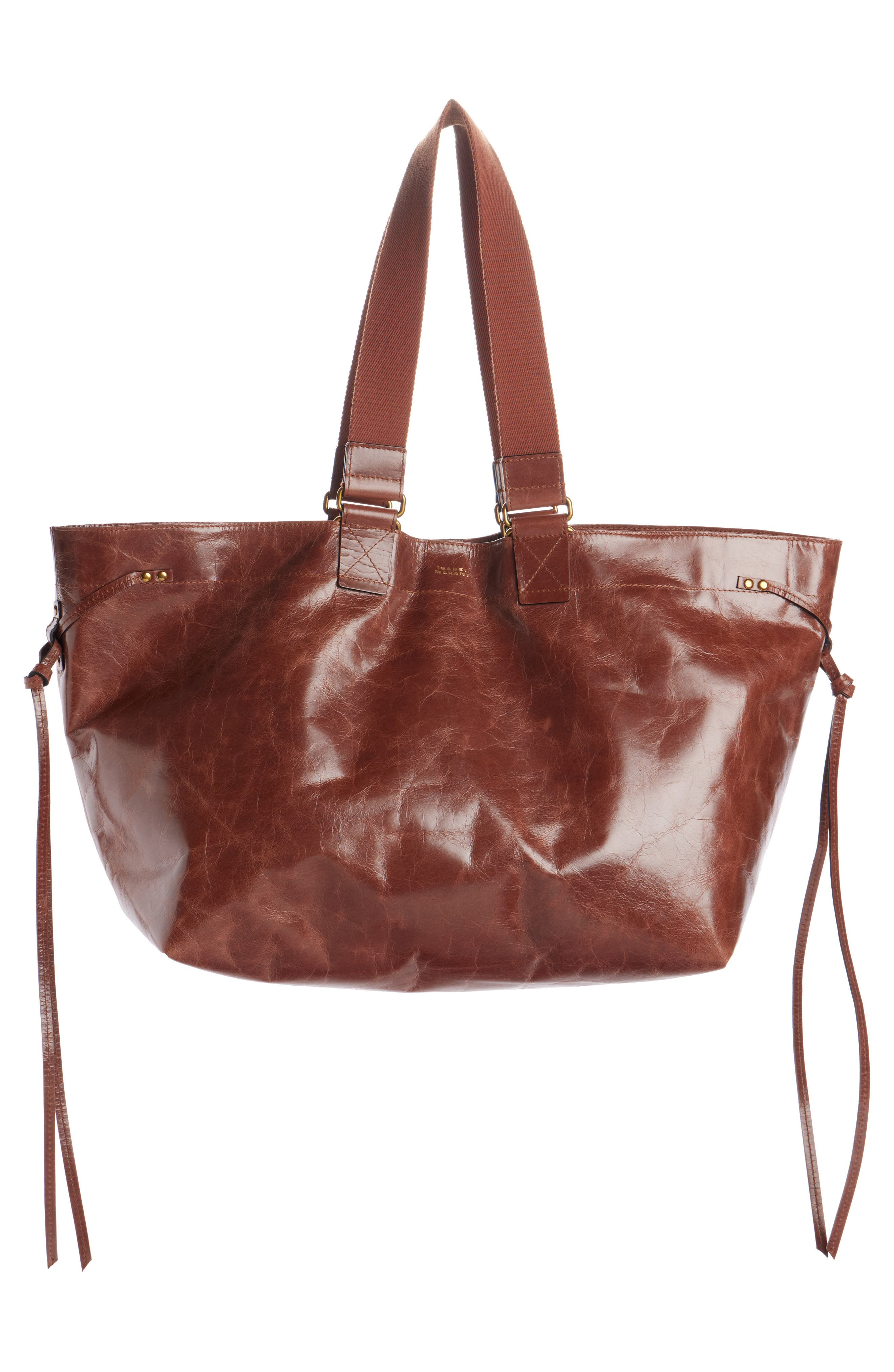 Isabel Marant Wardy Leather Shopper Tote in Chocolate at Nordstrom - 3
