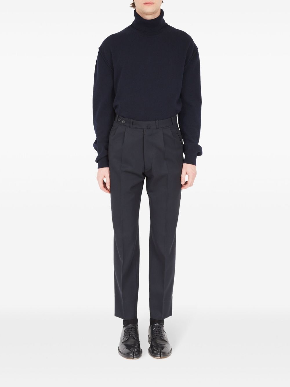 virgin-wool cropped trousers - 2
