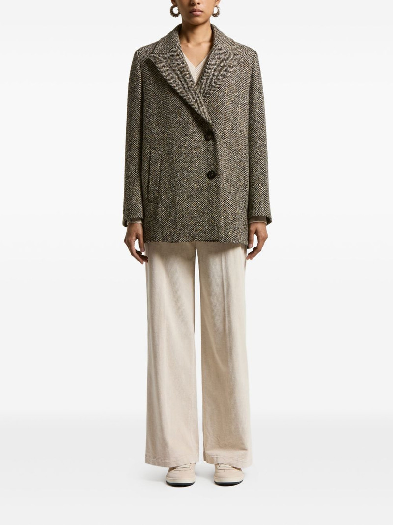 PESERICO herringbone tweed coat outlook