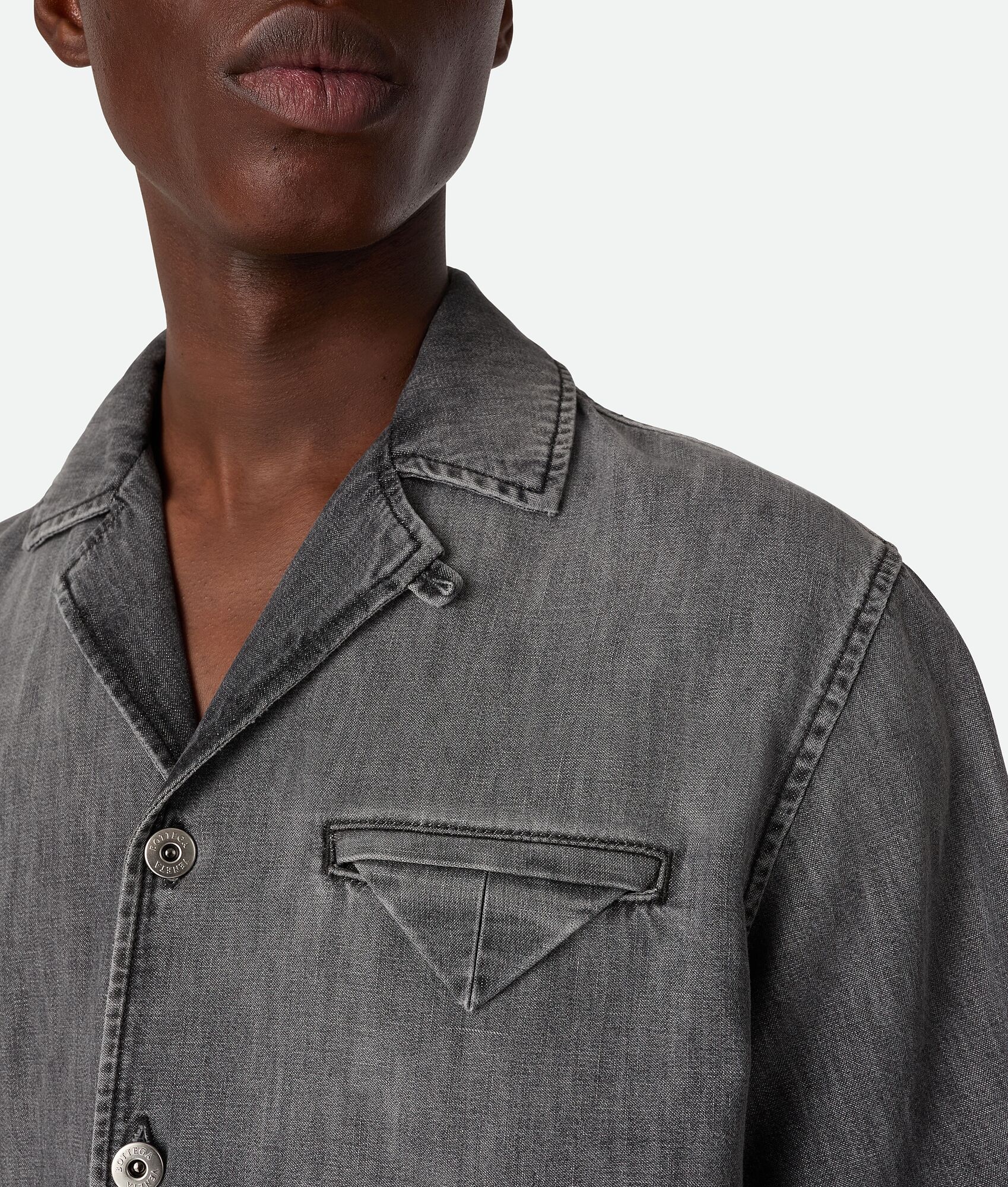 Vintage Black Denim Shirt - 5