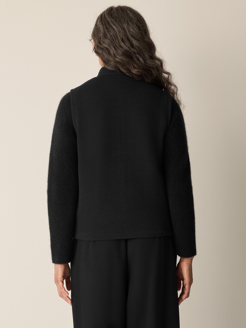 Textured Cotton Doubleknit Vest 3