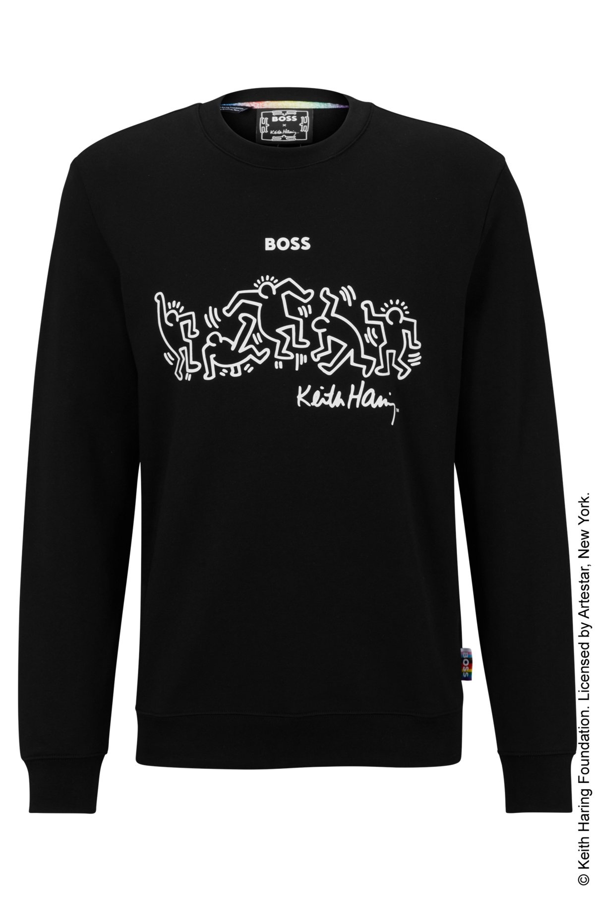 BOSS X KEITH HARING GENDER-NEUTRAL COTTON-BLEND SWEATSHIRT WITH SPECIAL ARTWORK - 1