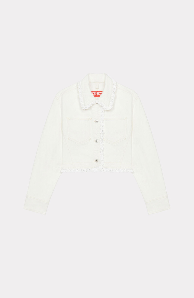 Cropped denim jacket - 1