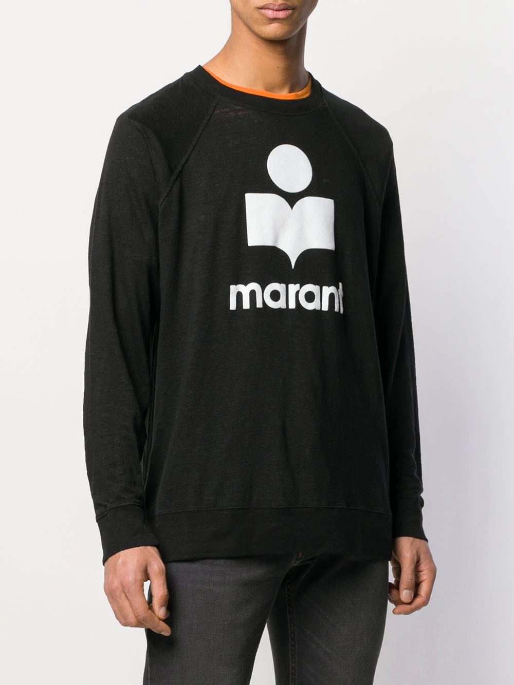 logo print sweater - 3