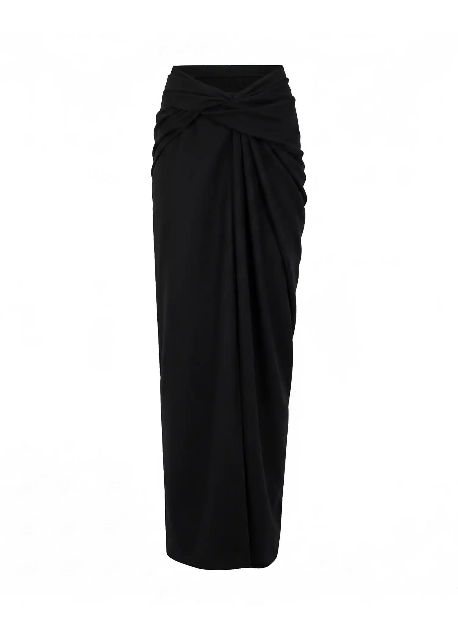 INTERLOCK SKIRT BLACK WOOL - 1