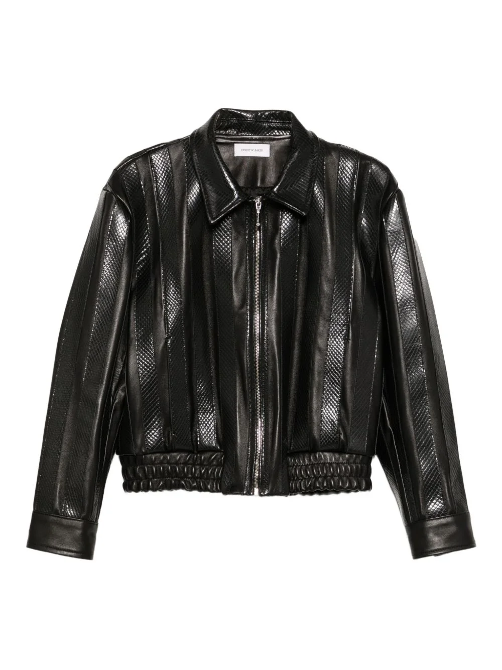 Ernest striped leather jacket - 1