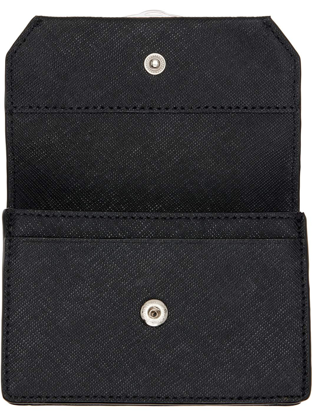 Black Saffiano Business Card Holder - 3