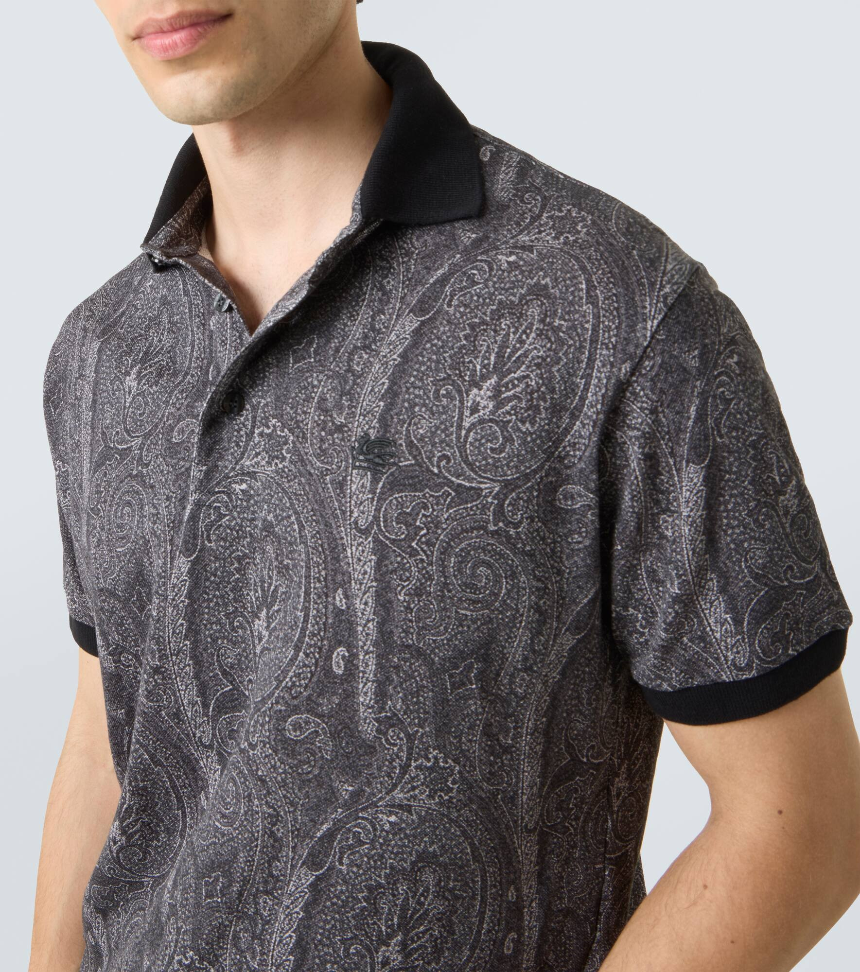 Paisley cotton polo shirt - 6