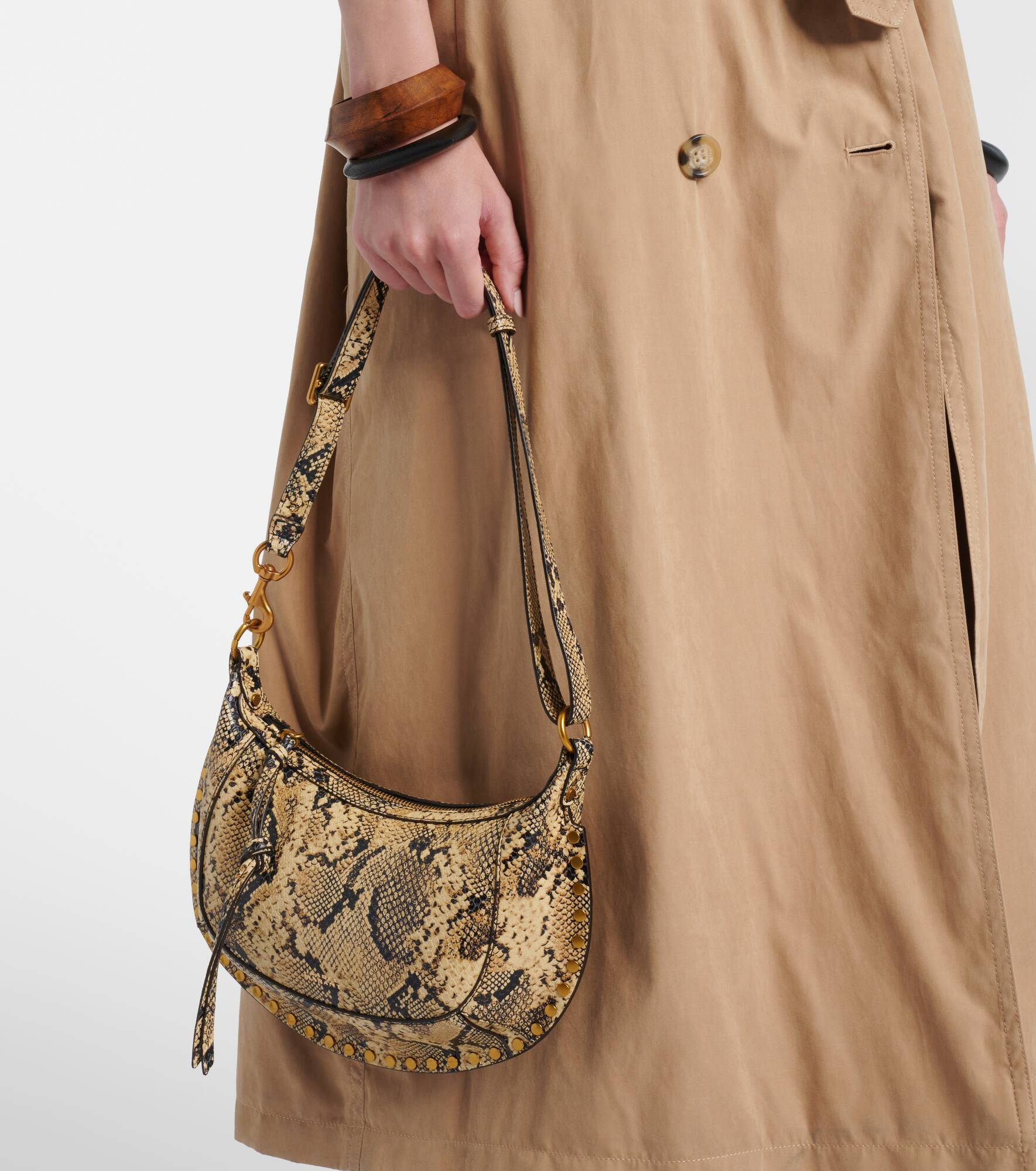 Oskan Moon snake-effect leather shoulder bag - 6