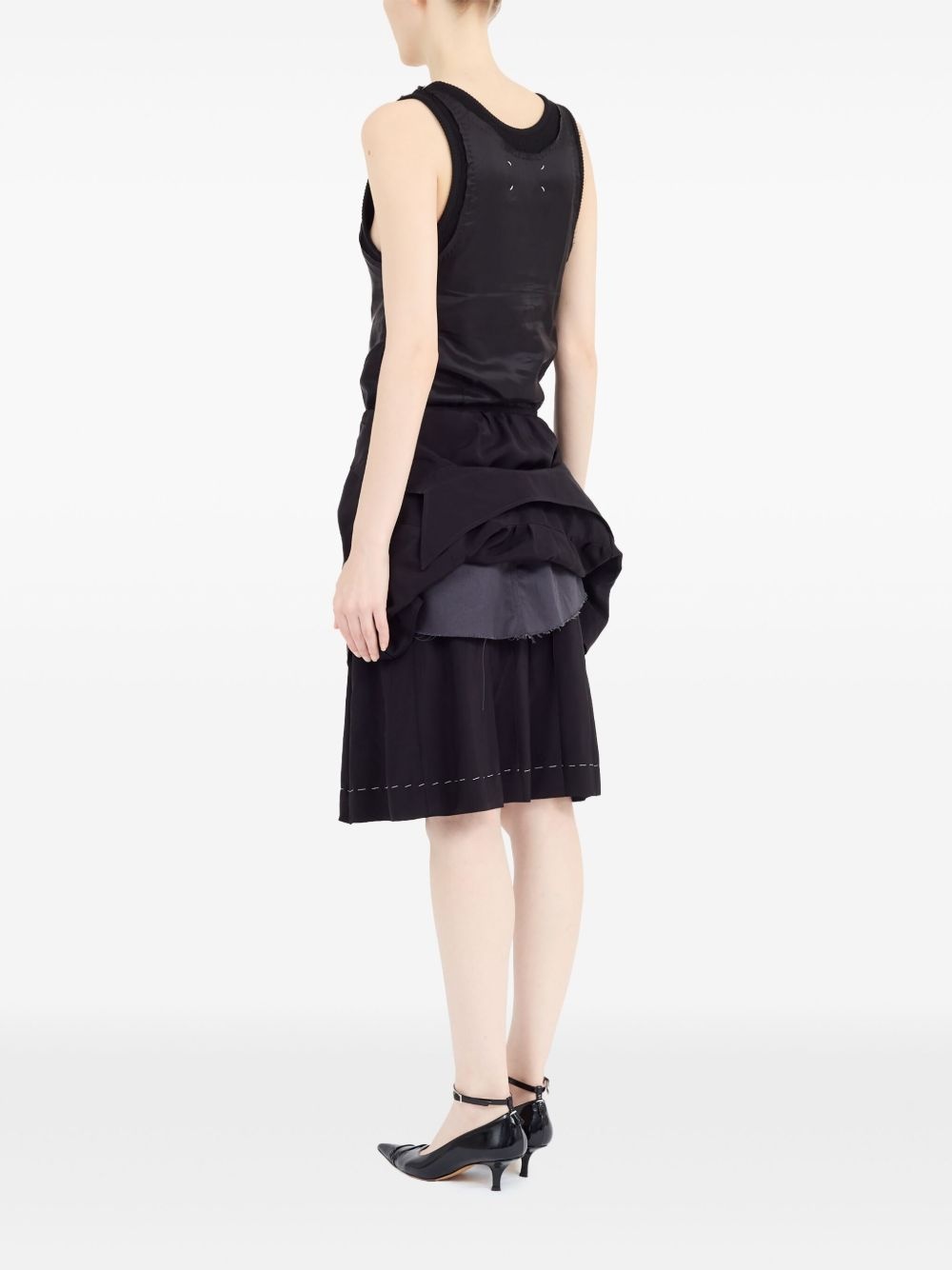 layered midi dress - 6
