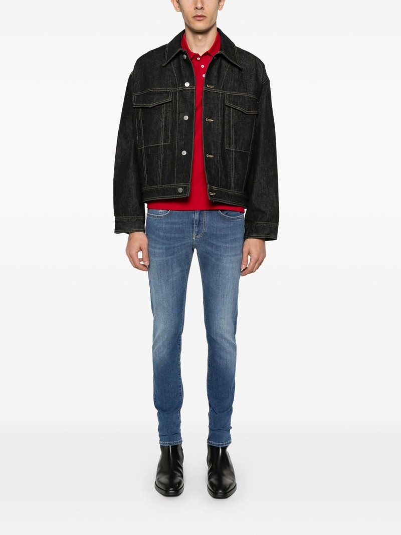 DSQUARED2 dyed logo-patch polo shirt outlook