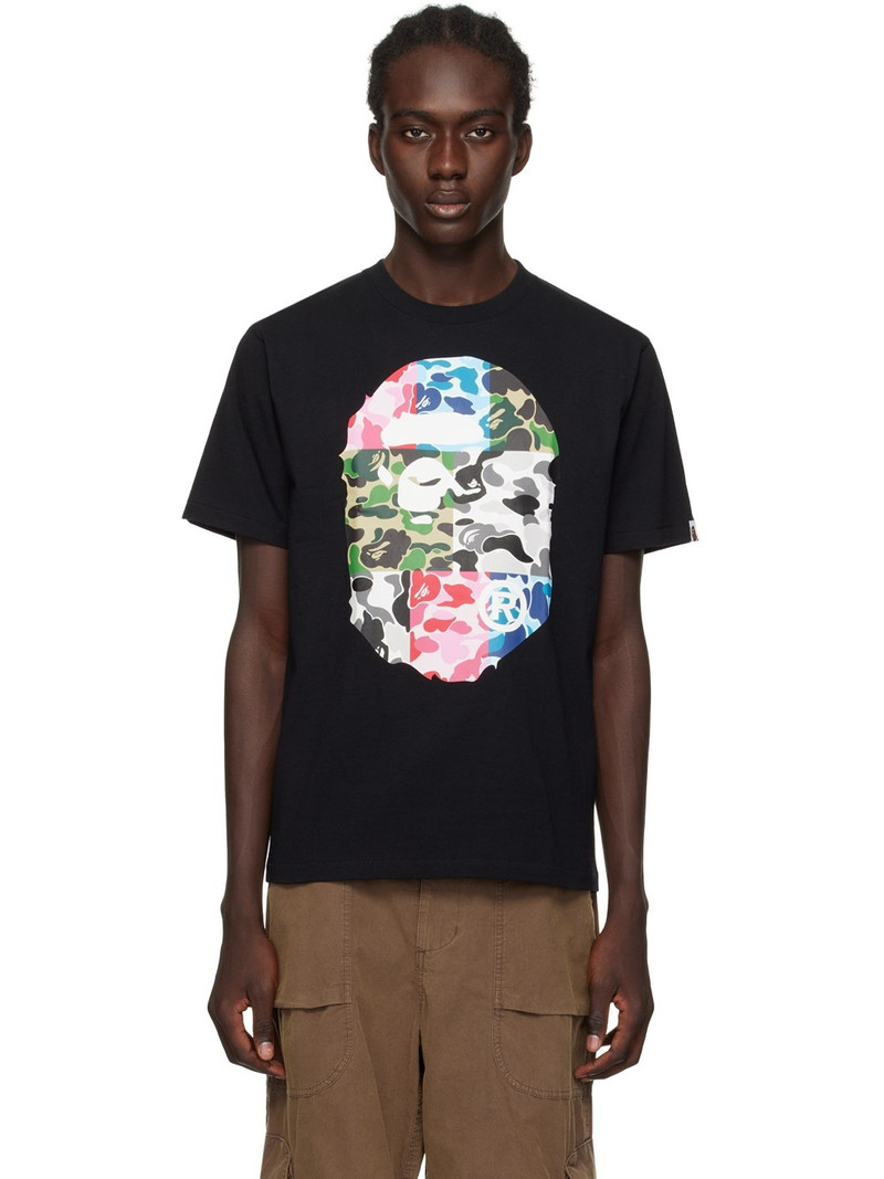 Black ABC Camo Crazy Big Ape Head T-Shirt - 1