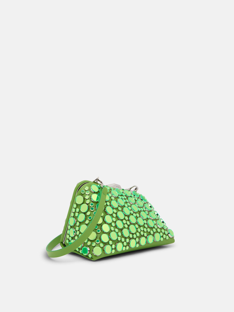 ''MIDNIGHT'' FLUO GREEN CLUTCH 3