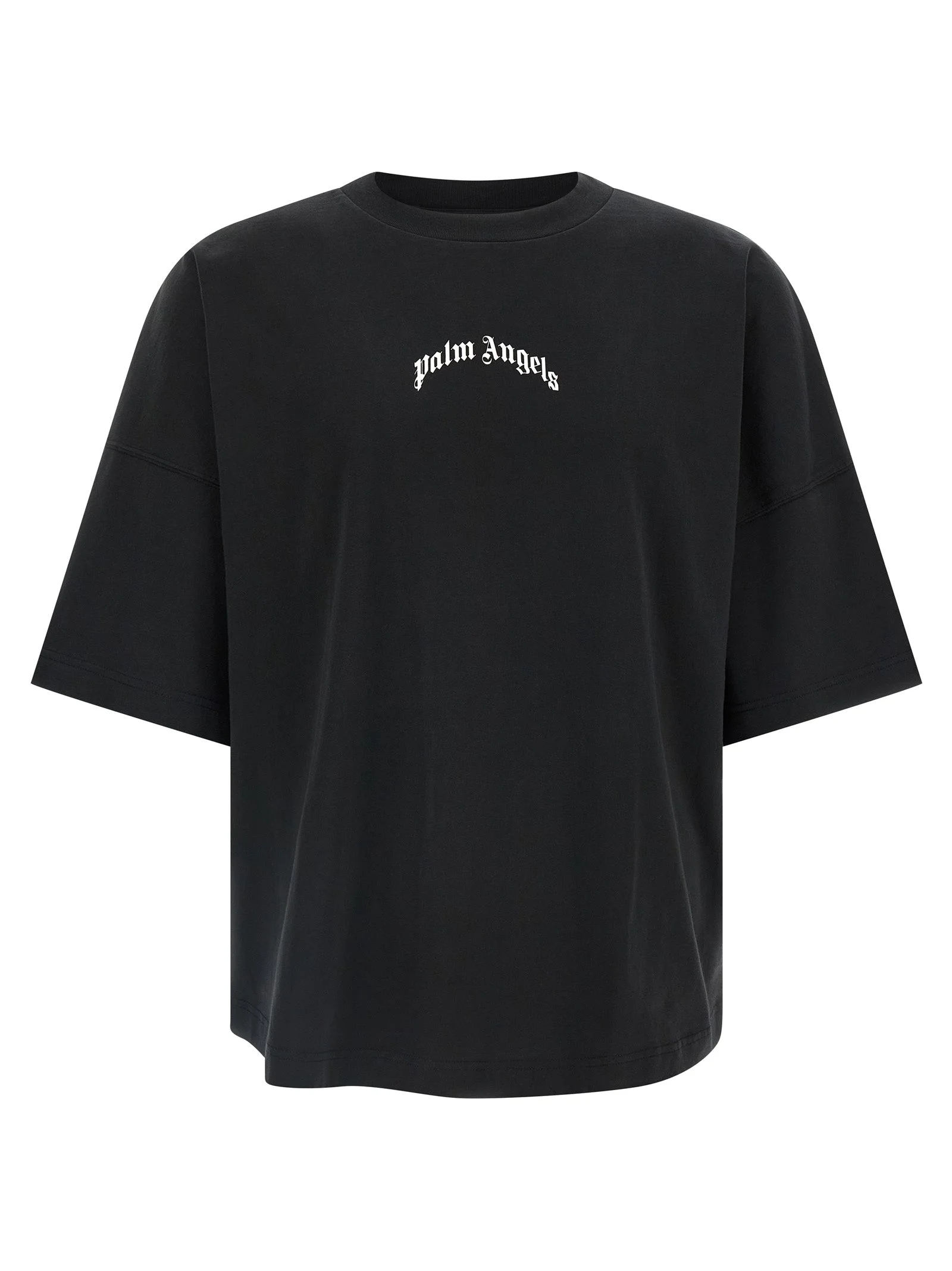 Palm Angels Men 'Back Curved Logo' T-Shirt - 1