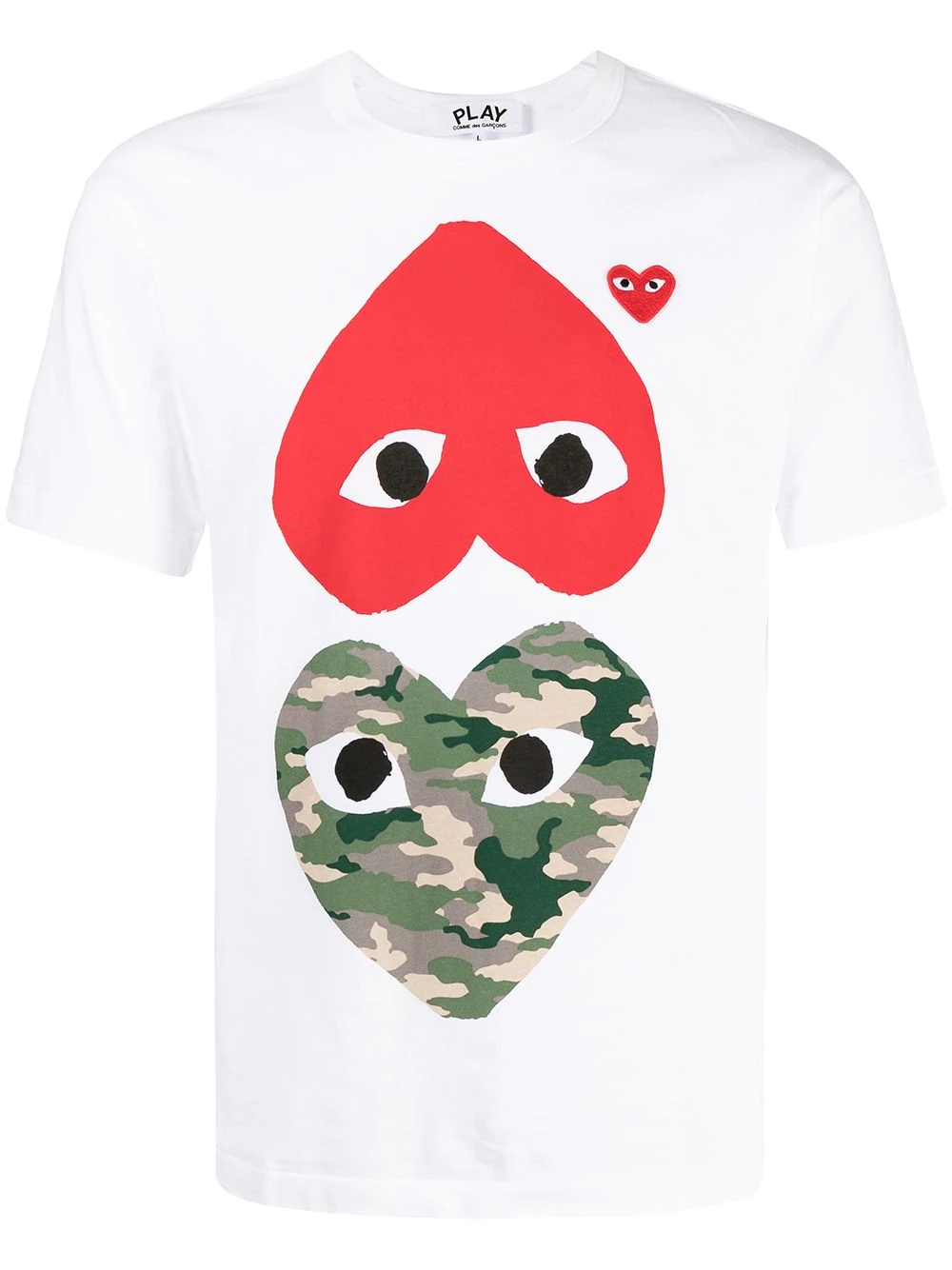 heart print T-shirt - 1