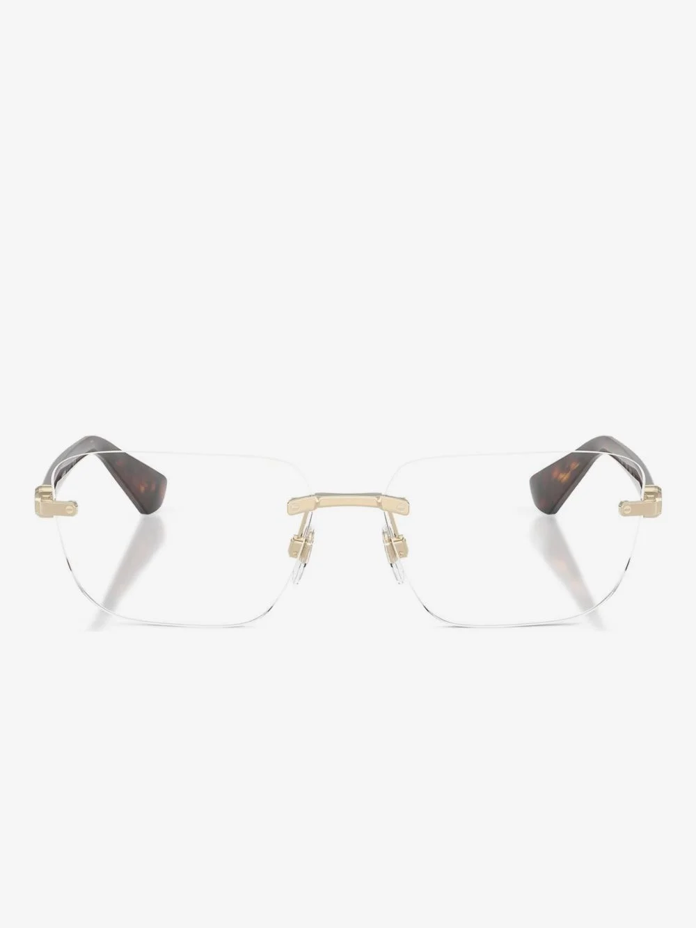 gold-detail rimless glasses - 1