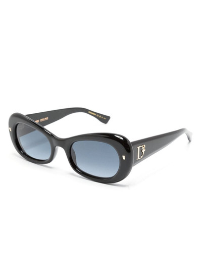 DSQUARED2 logo-plaque oval-frame sunglasses outlook