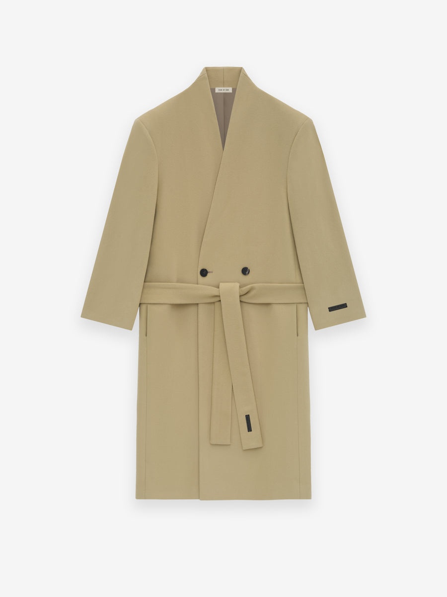 Melton Wool Lapelless Coat - 3