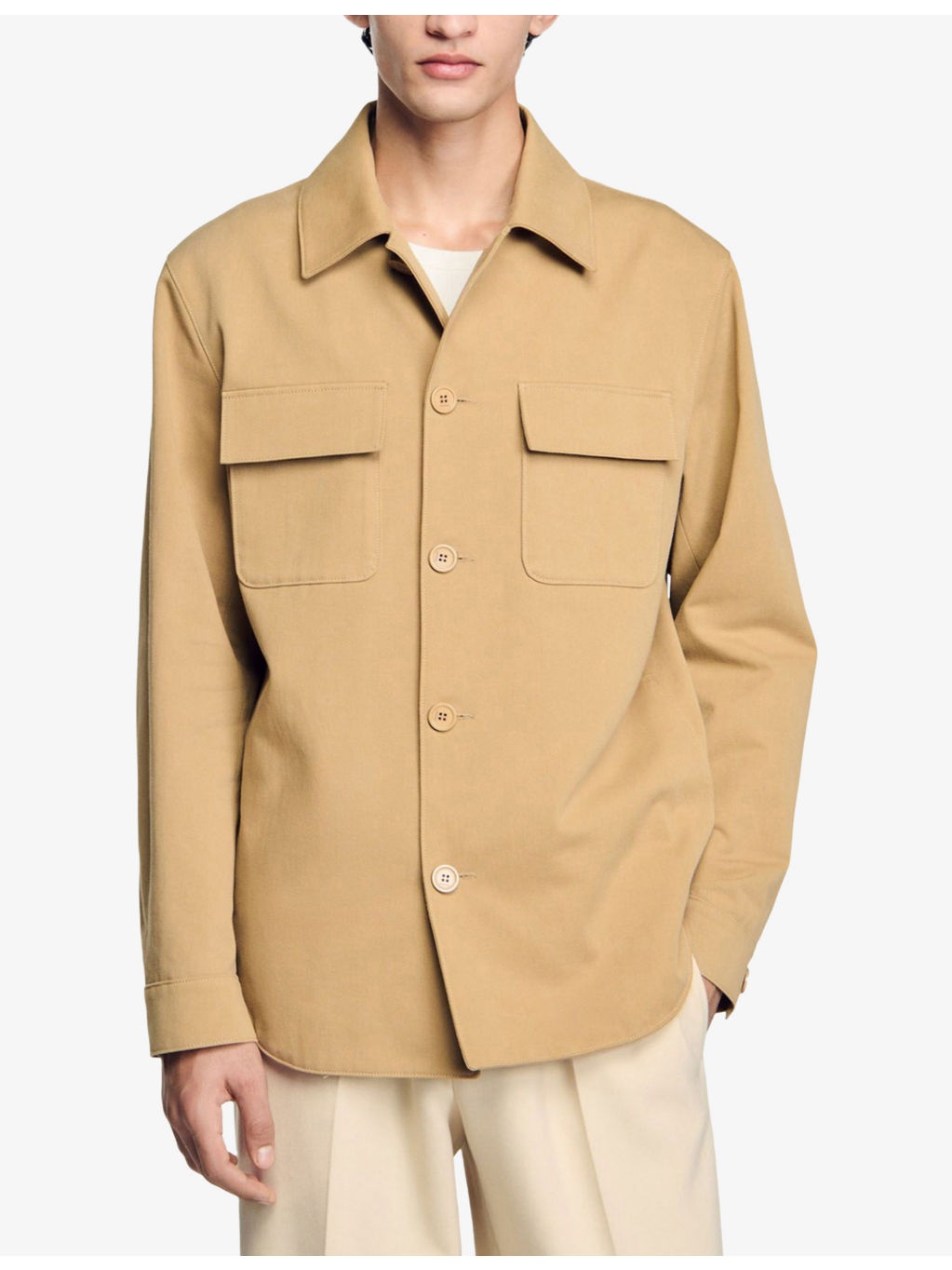 Relaxed-Fit Chest-Pocket Cotton Overshirt - 3