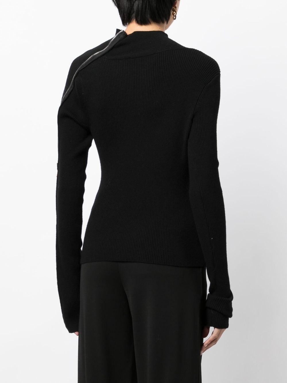 zip-detailed rollneck jumper - 4