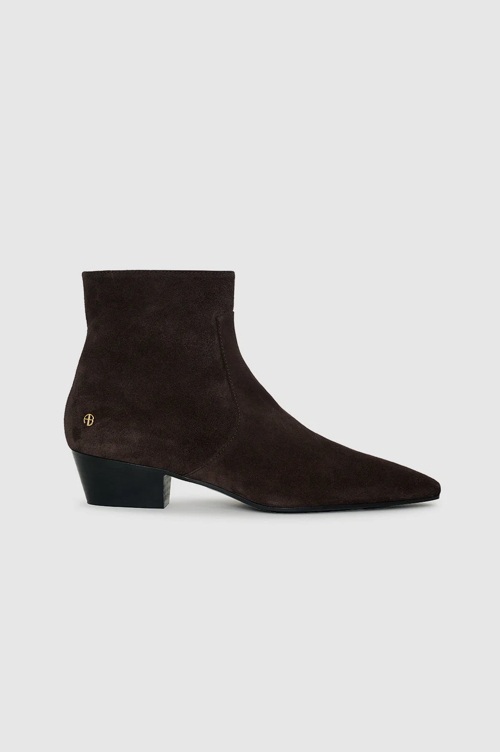 Freya Flat Boots - Dark Brown Suede - 1