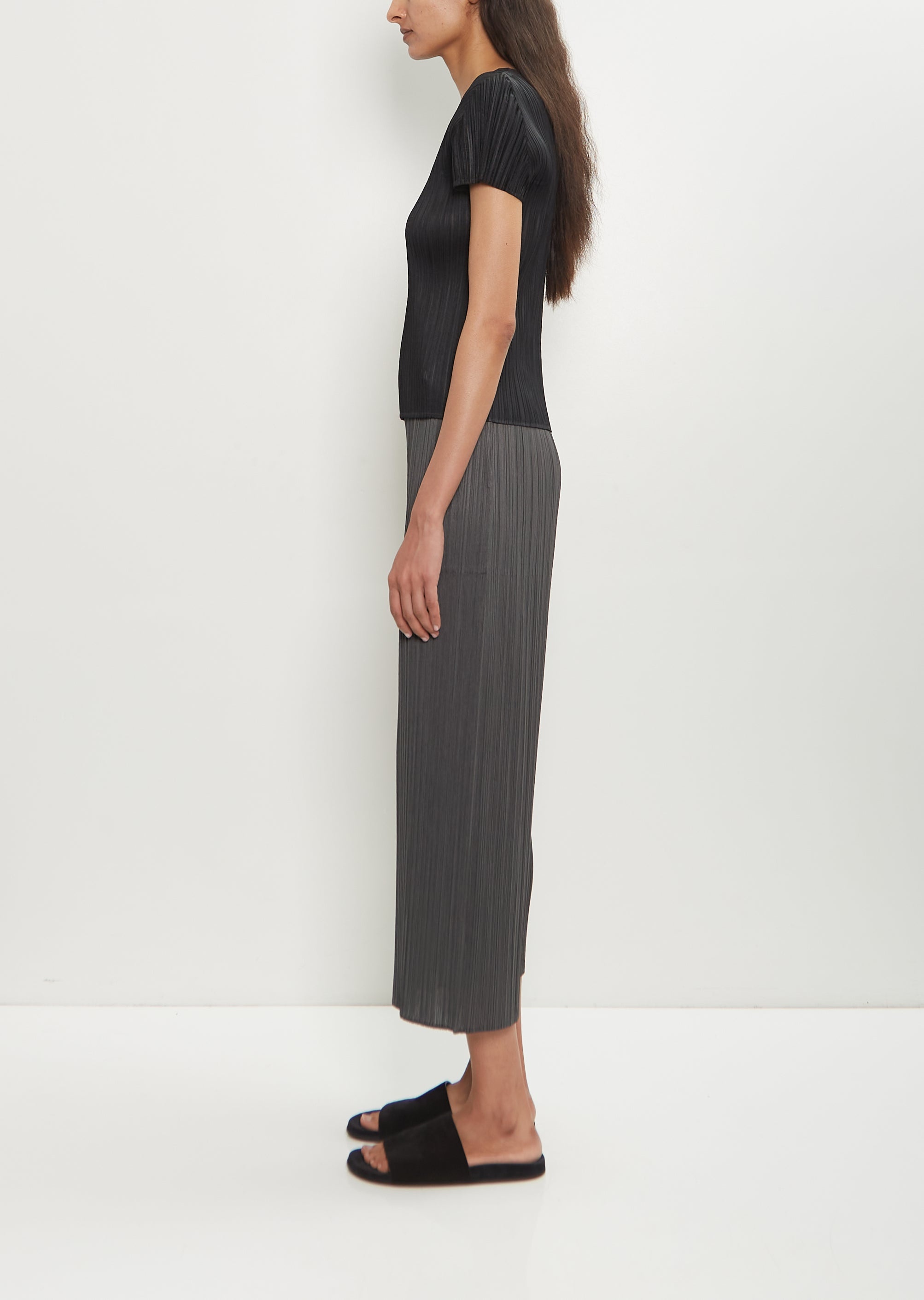 Cropped Wide Leg Culottes - 2