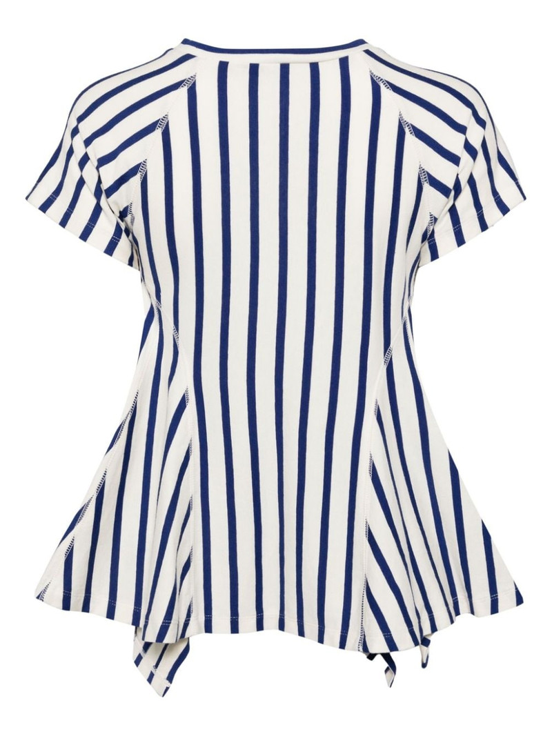 pushBUTTON Stripe Flared Hem T-shirt outlook