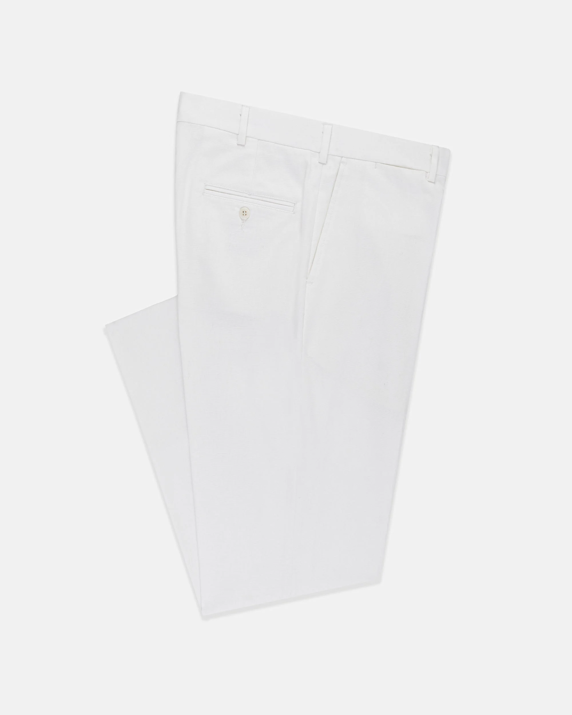 MADE-IN-USA WHITE COTTON DUCK PANT - 1