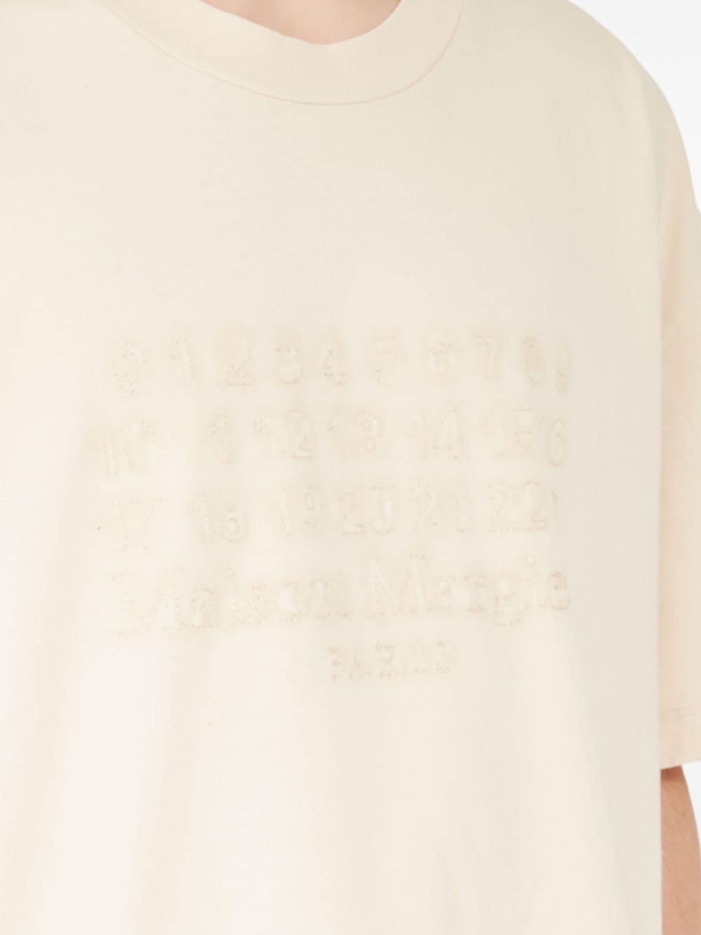 numbers-embroidered cotton T-shirt - 7