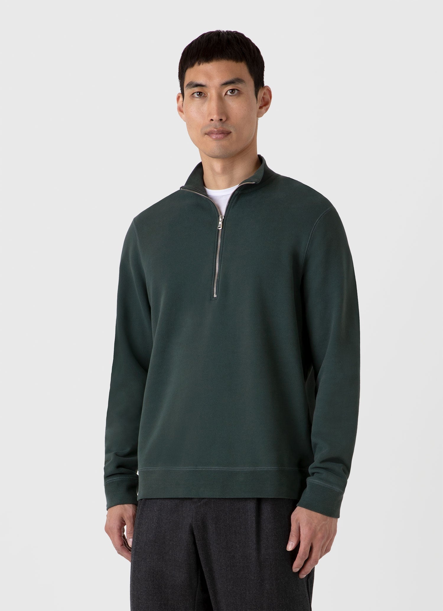 Half Zip Loopback Sweatshirt - 2
