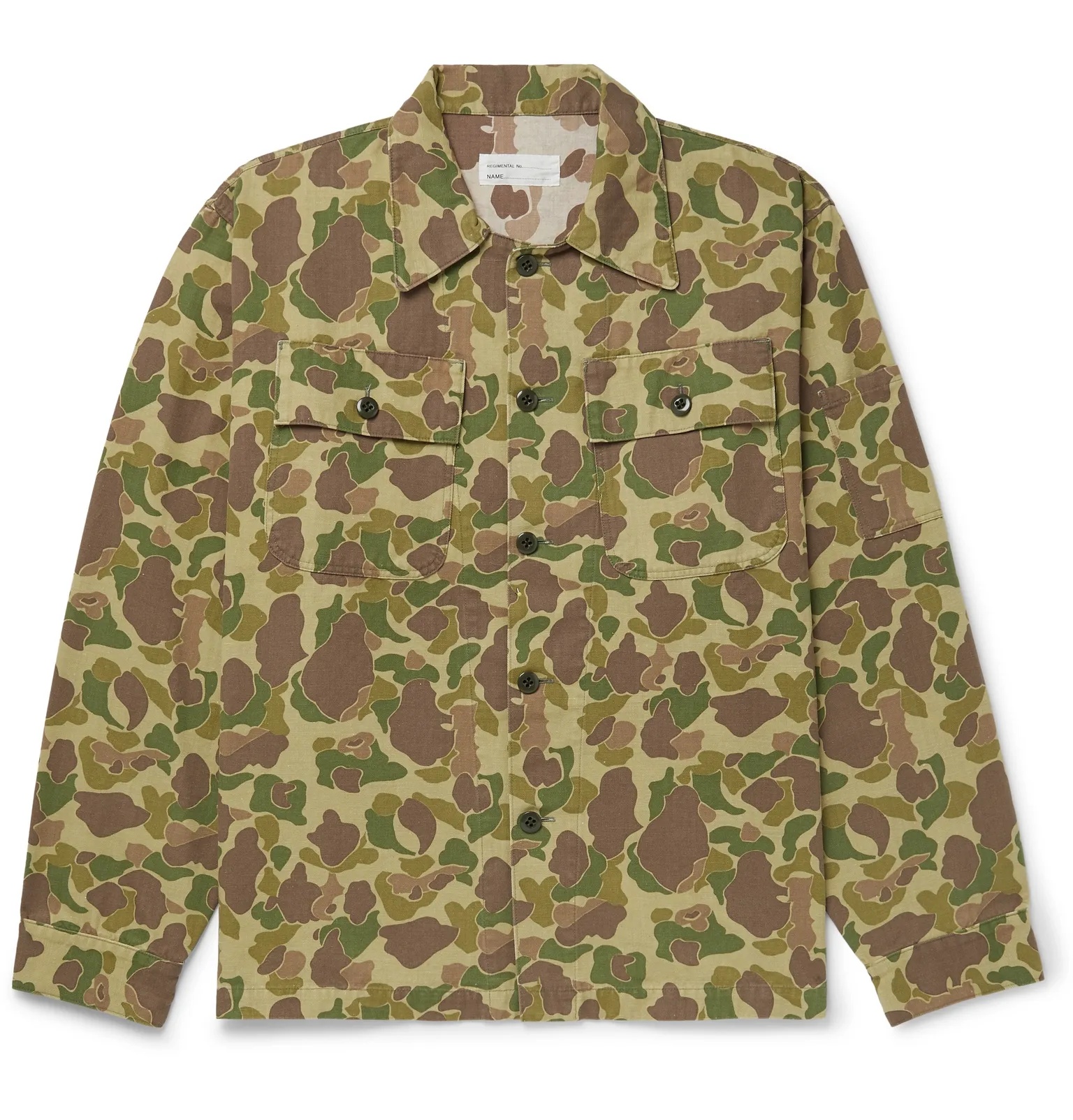 Camouflage-Print Cotton-Duck Shirt Jacket - 1