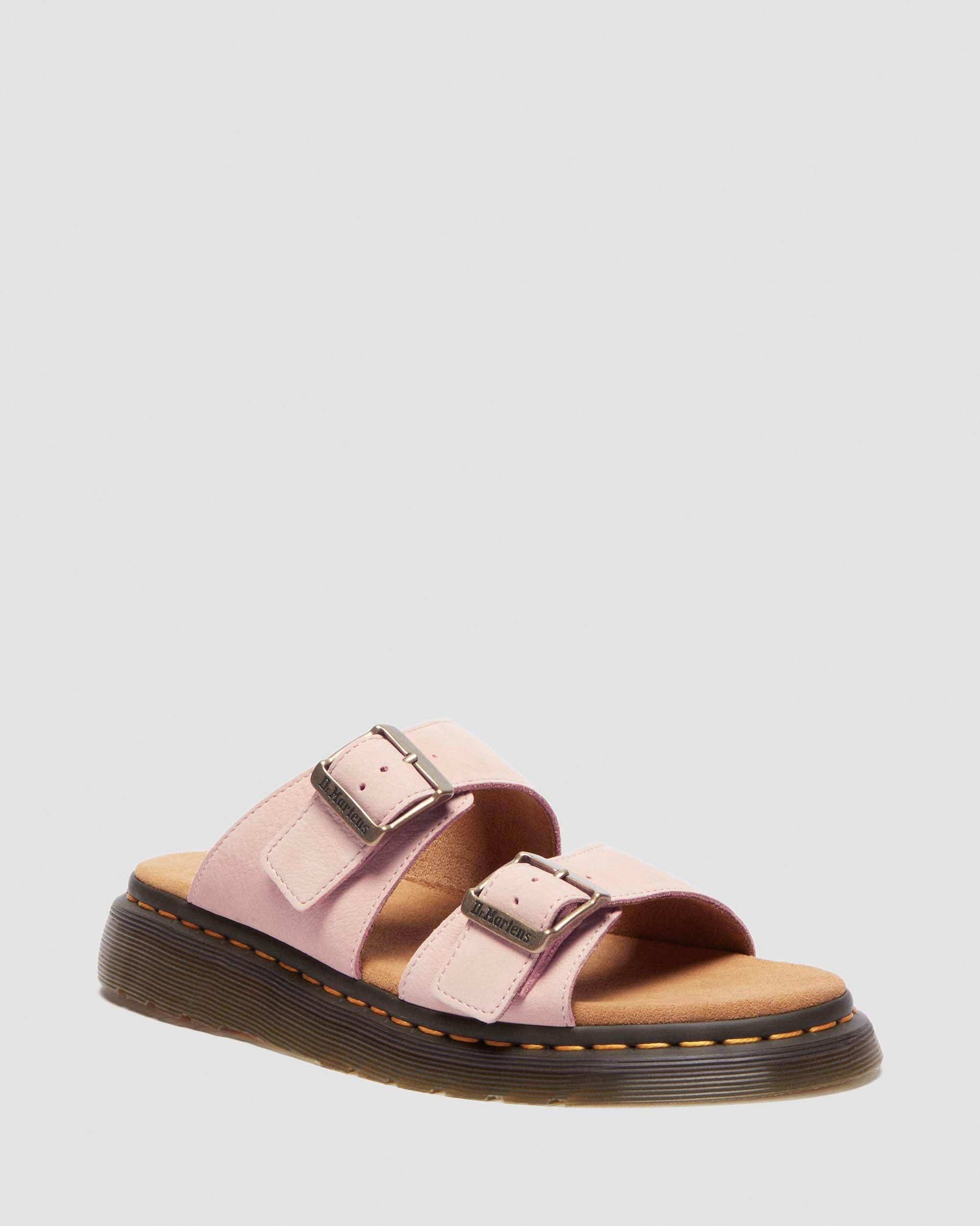 Josef Nubuck Leather Slide Sandals - 5