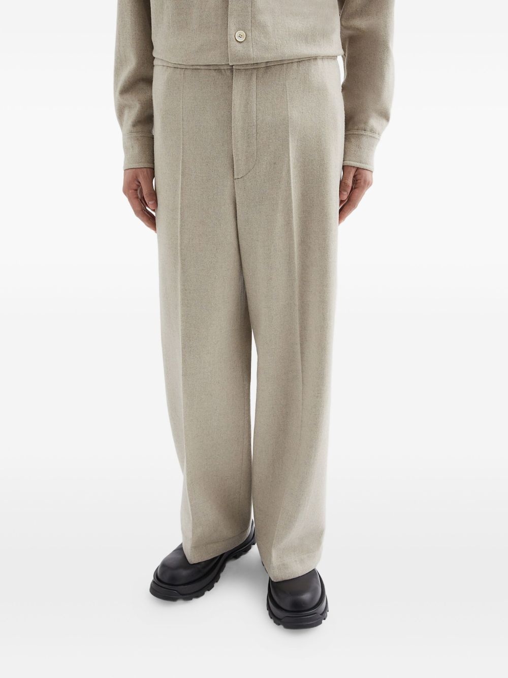 wool flannel trousers - 3