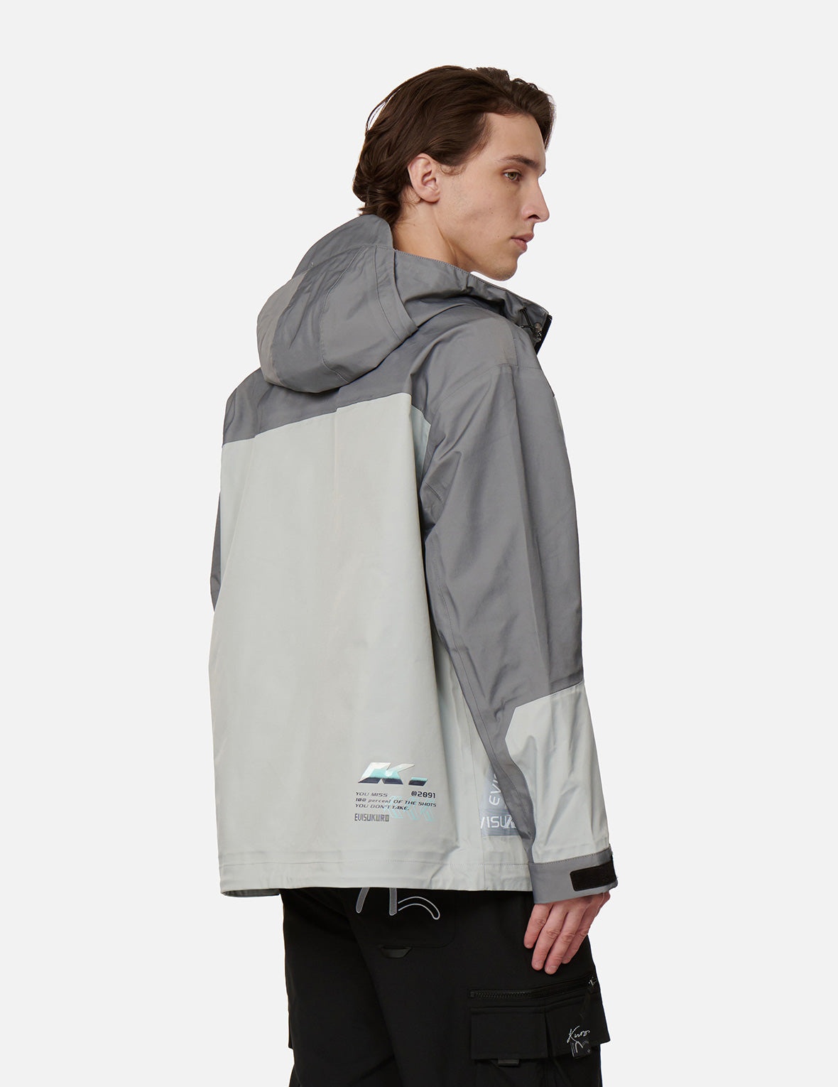 Logo Tape Padded Windbreaker Jacket - 8