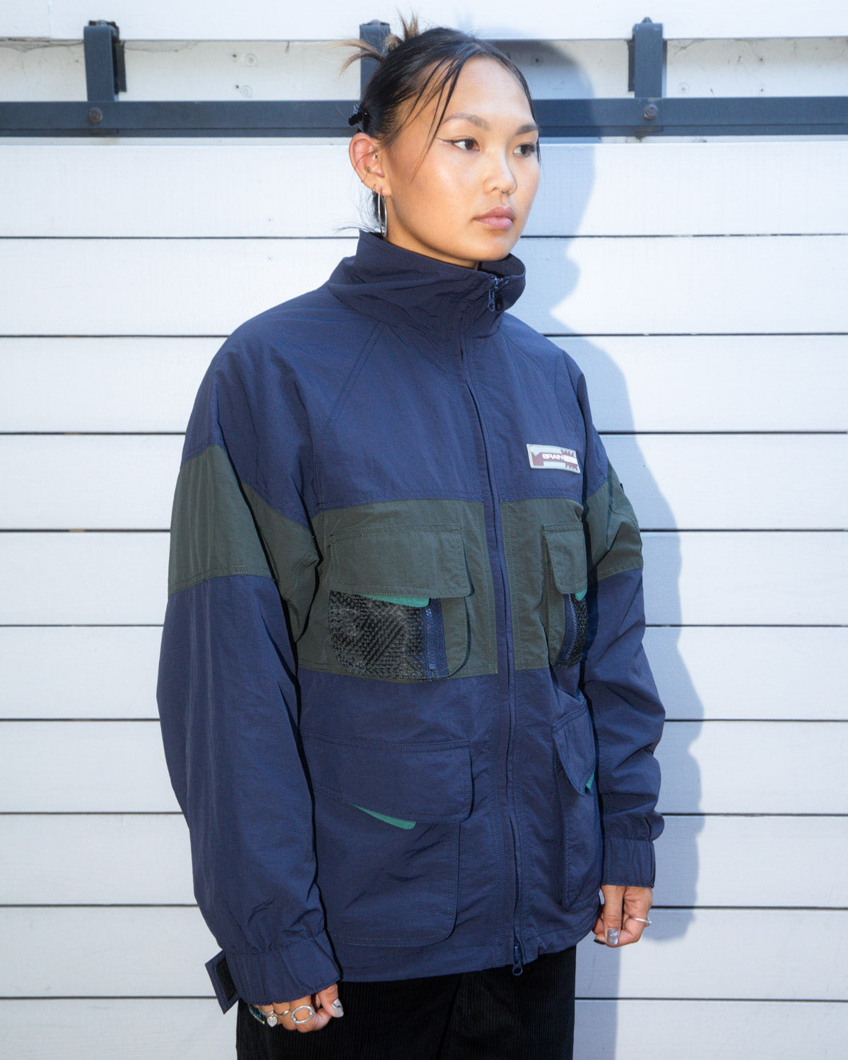 Paneled Snow Jacket - Navy - 5
