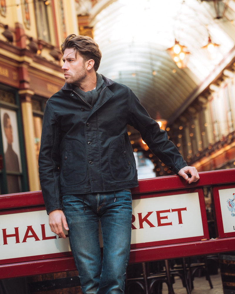 12OZ WHIPCORD LIGHTWEIGHT N1 DECK JACKET - BLACK 4