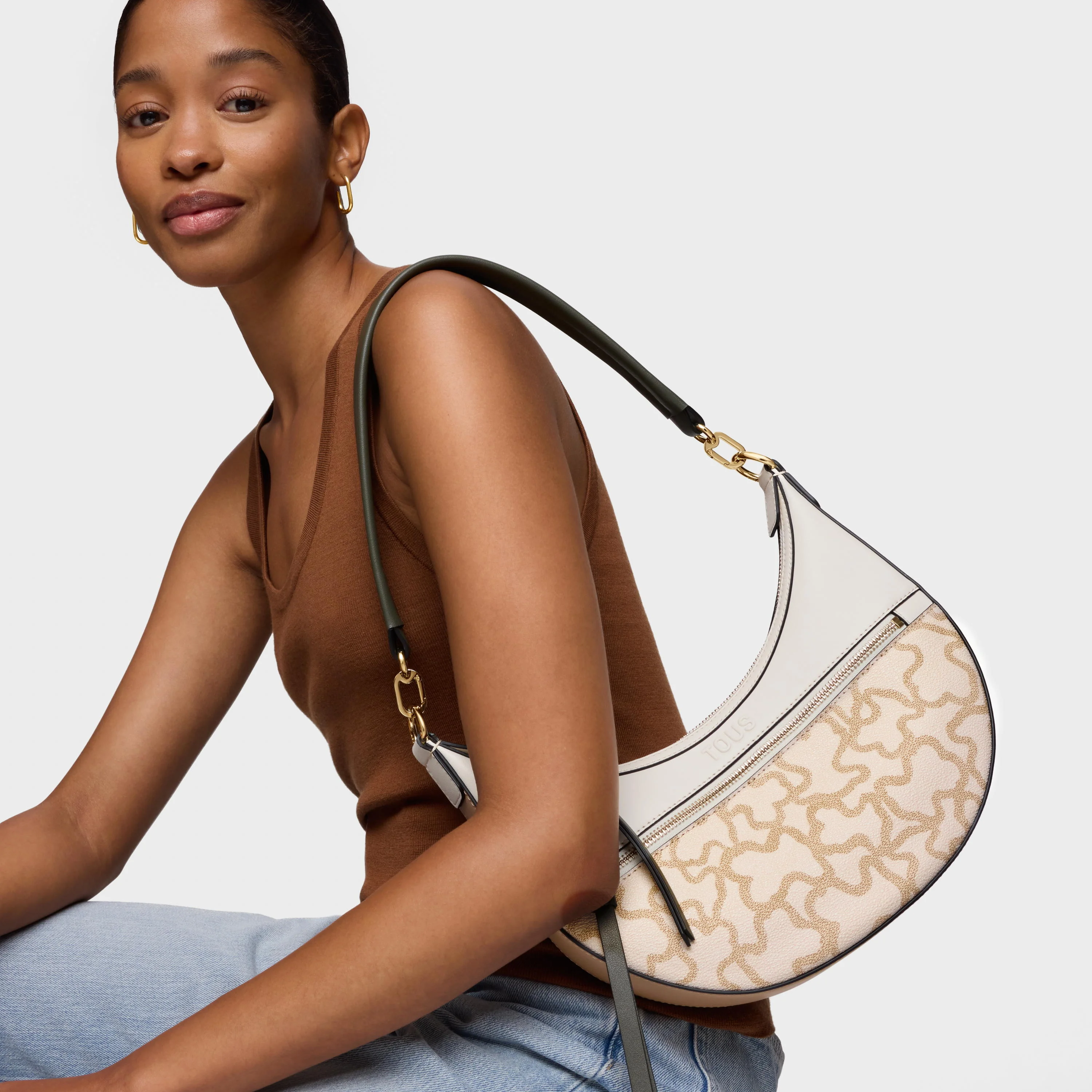 Sand-colored Shoulder bag TOUS Kaos Icon - 1