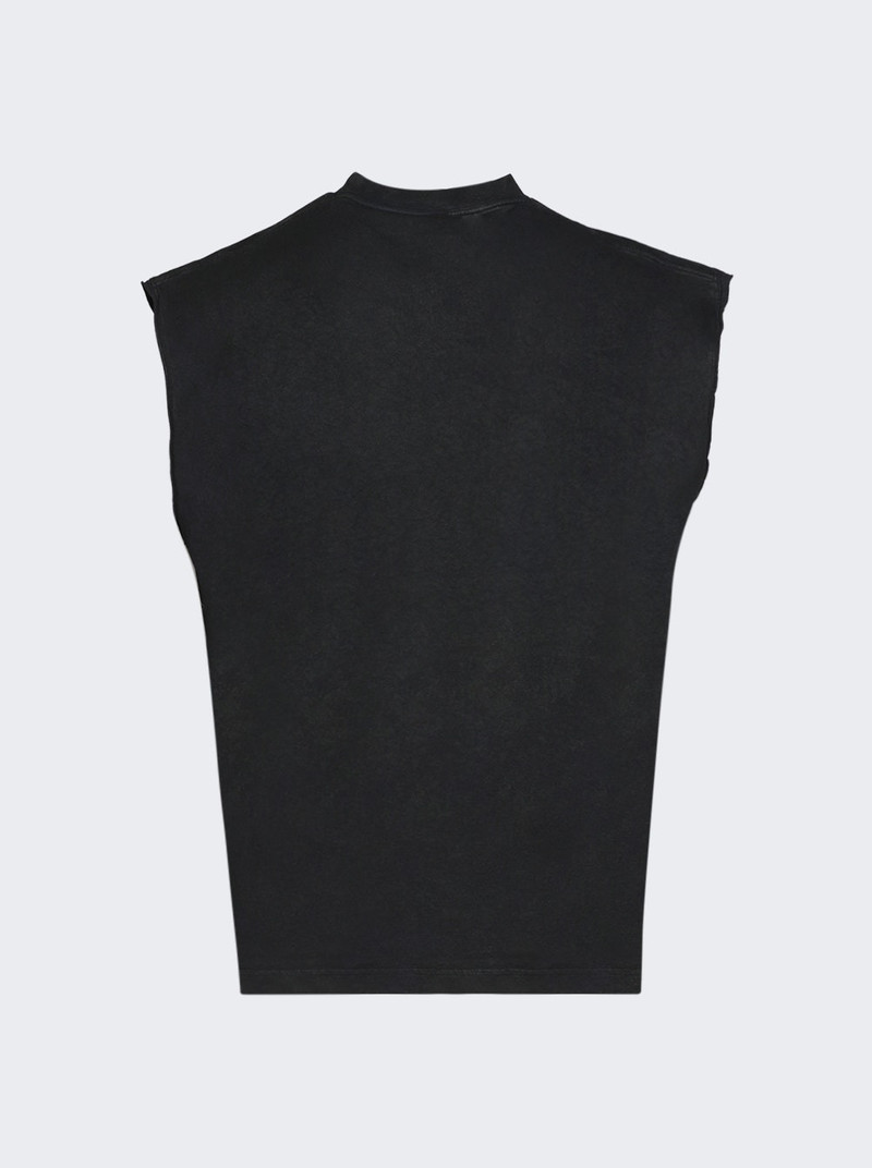 BALENCIAGA Sleeveless Tee Faded Washed Black outlook