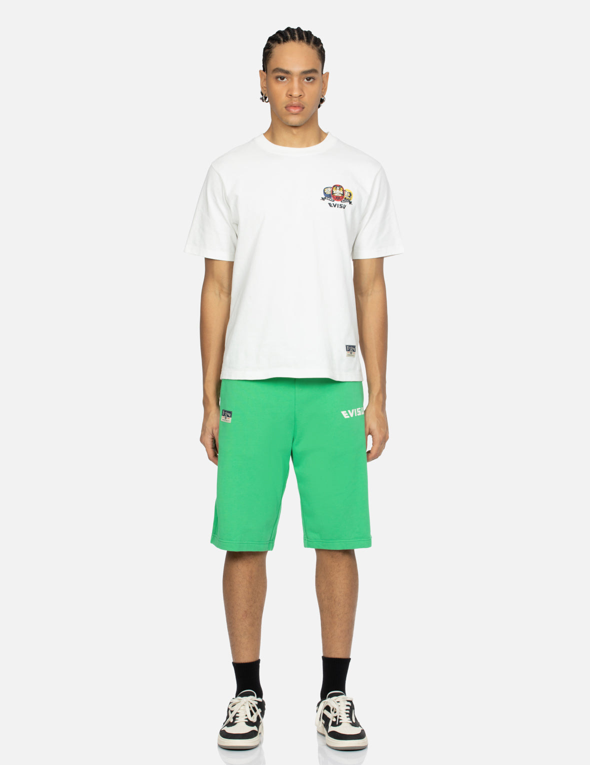 KAMON PRINT REGULAR FIT SWEAT SHORTS - 6