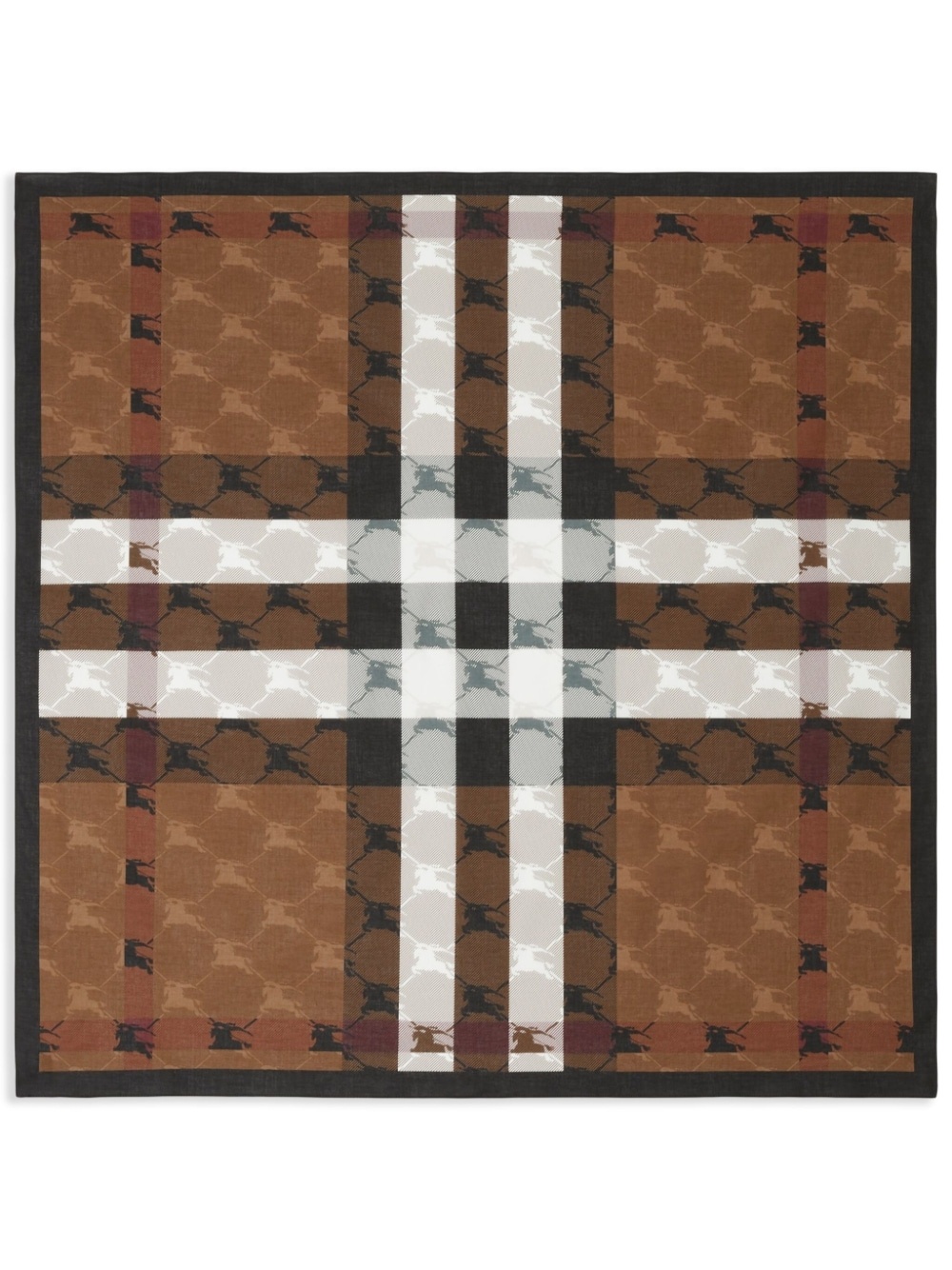 checked EKD-print square scarf - 1