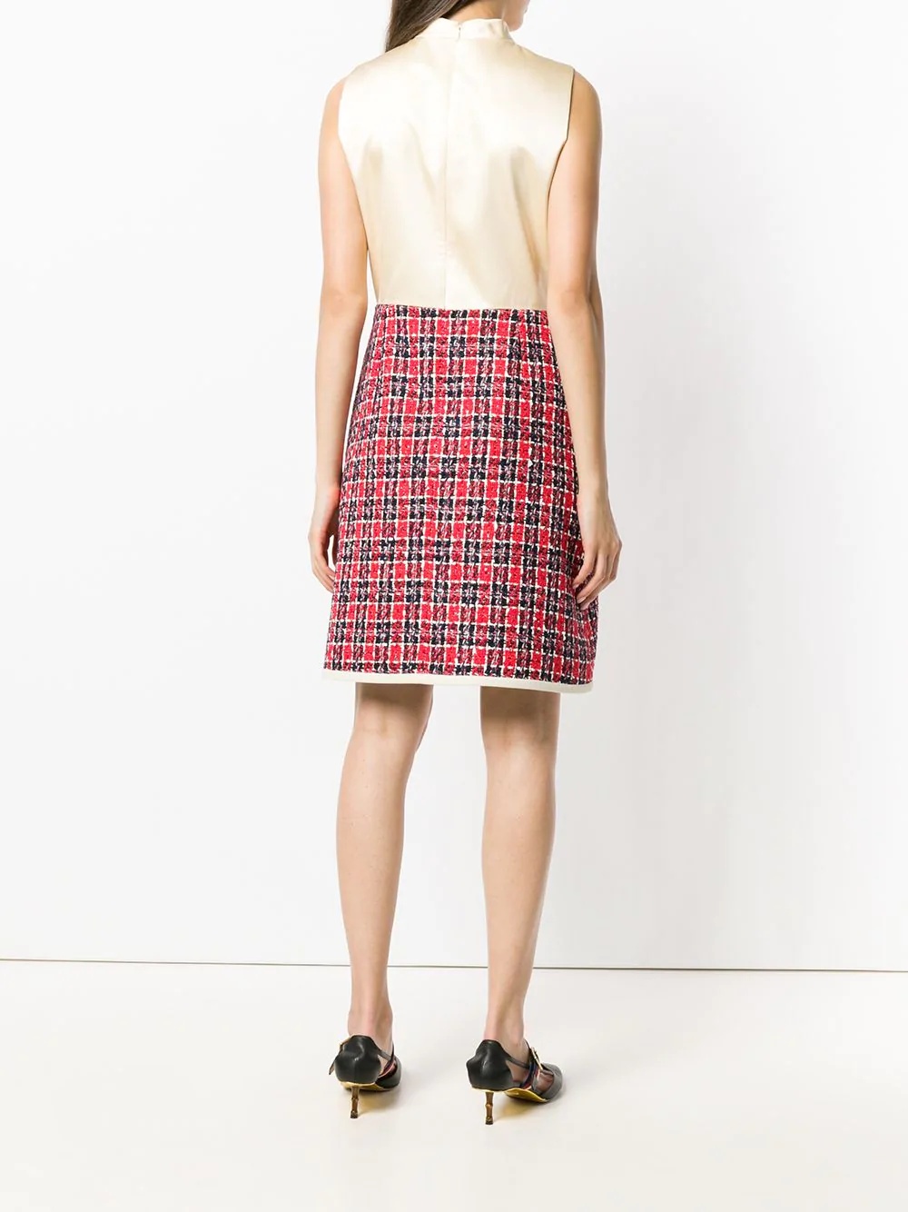 bow tweed skirt dress - 4