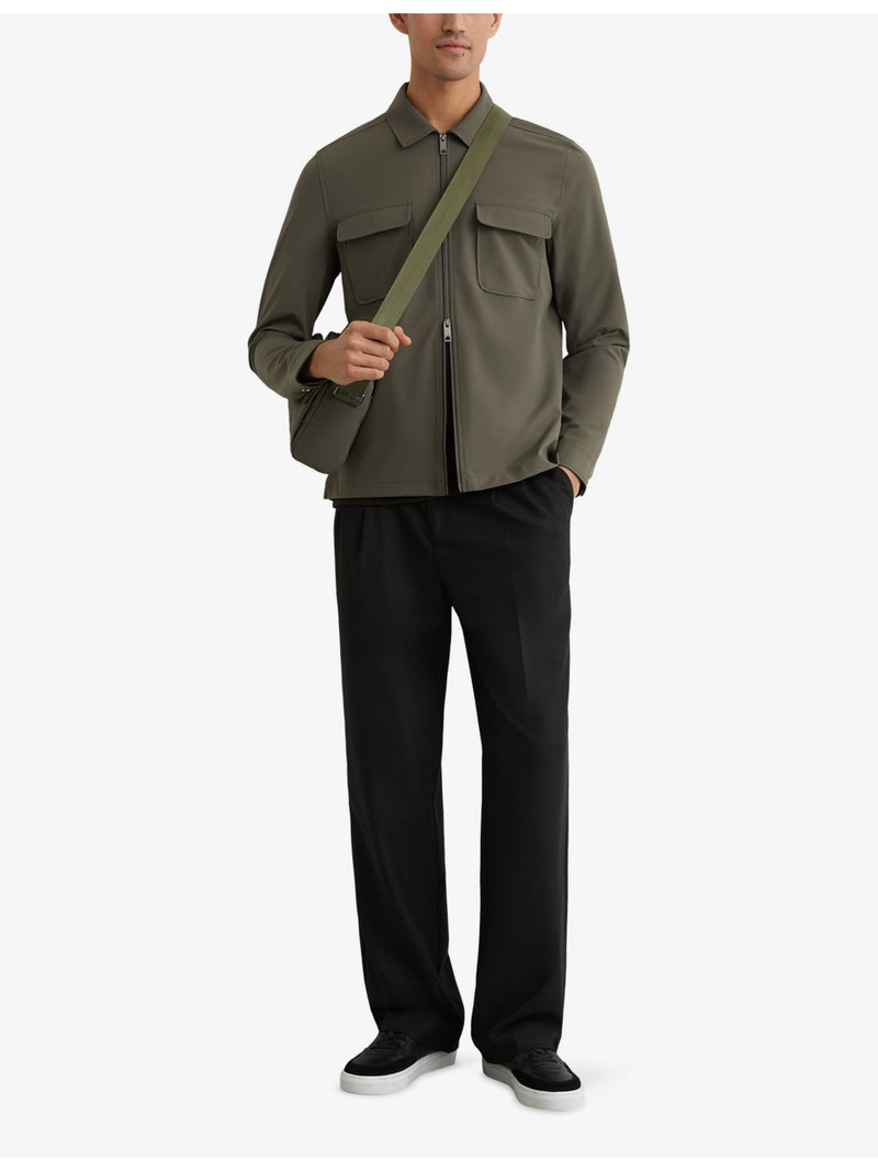 REISS Ascend Long-Sleeved Stretch-Woven Shirt outlook