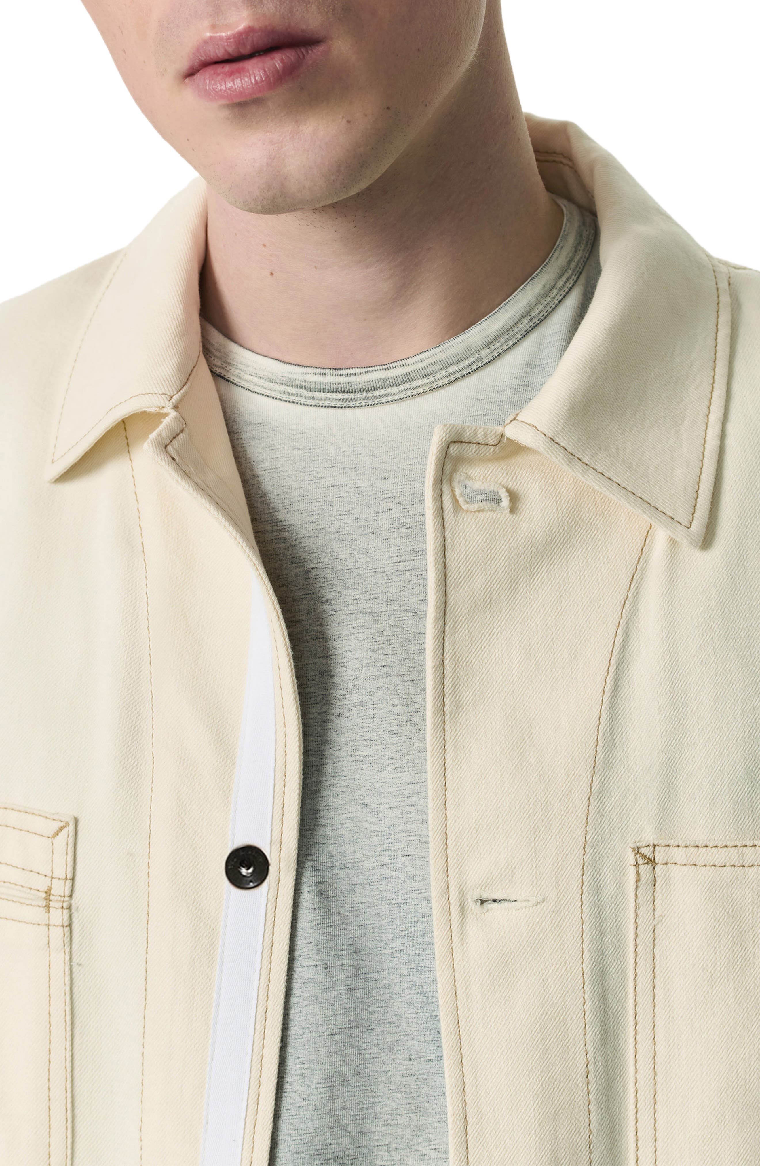 rag & bone Graham Denim Chore Jacket in Ecru at Nordstrom - 5