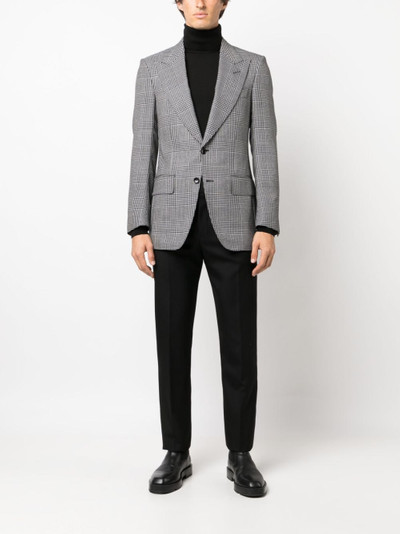 TOM FORD Atticus checked blazer outlook