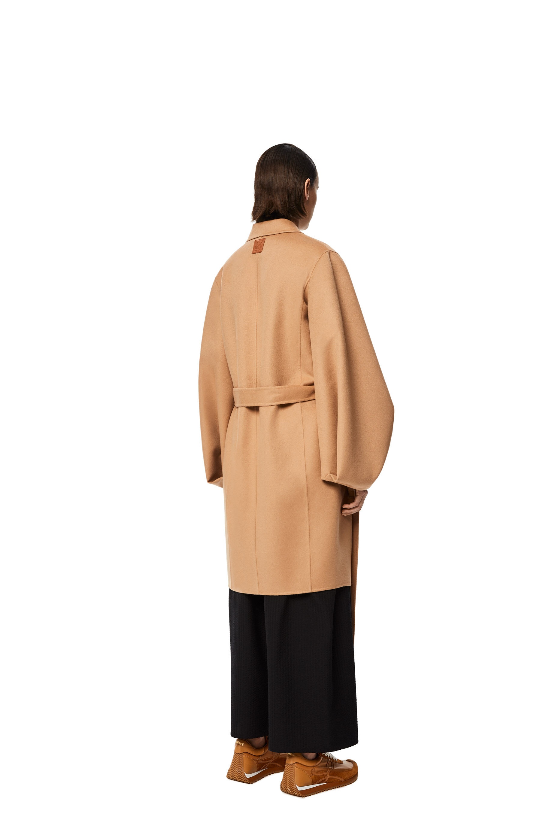 Belted coat in wool and cashmere - 4