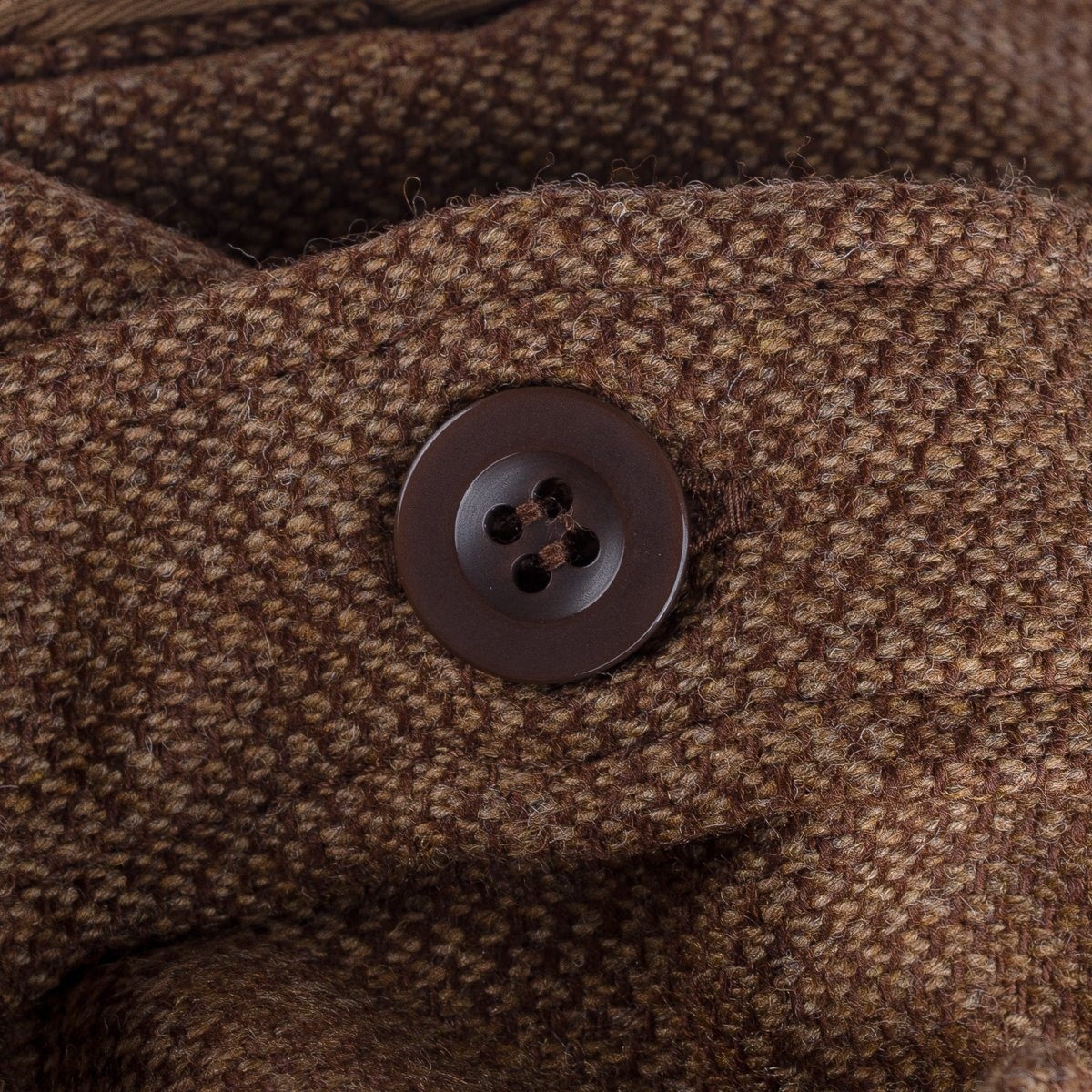 IHDR-434-CBR 14oz Fox Brothers®  Barleycorn Flannel CPO Shirt - Cigar Brown - 12